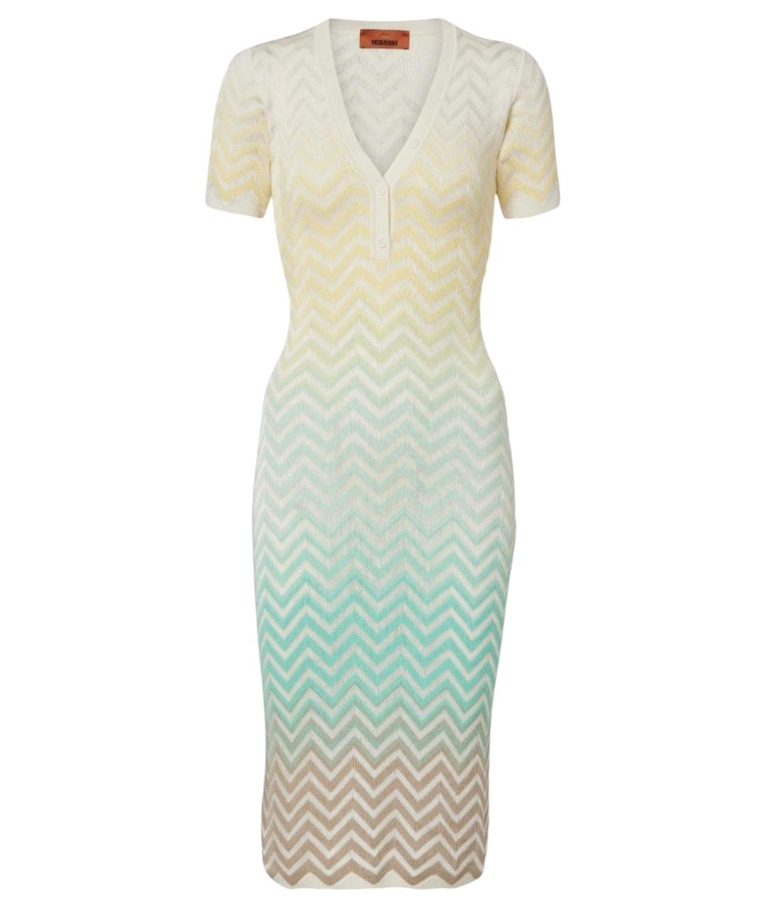 MISSONI Мульти хлопковое коктейльное платье, фото 1