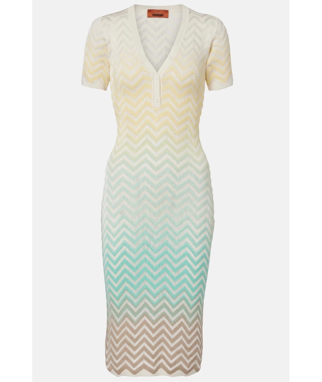 MISSONI Мульти хлопковое коктейльное платье, фото 4