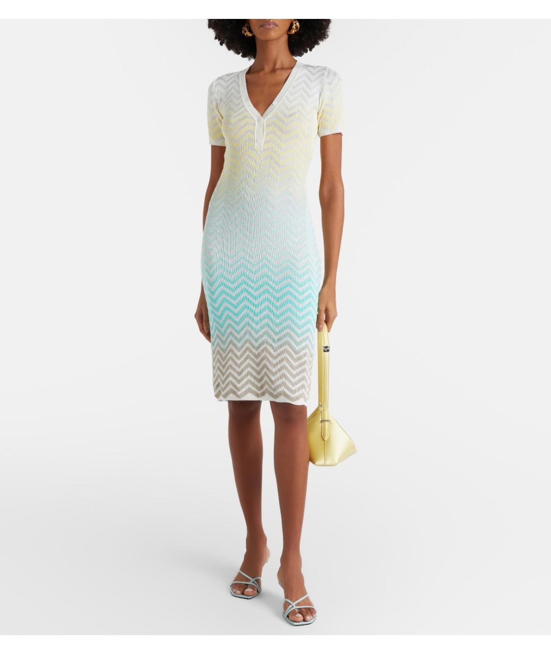 MISSONI Мульти хлопковое коктейльное платье, фото 2