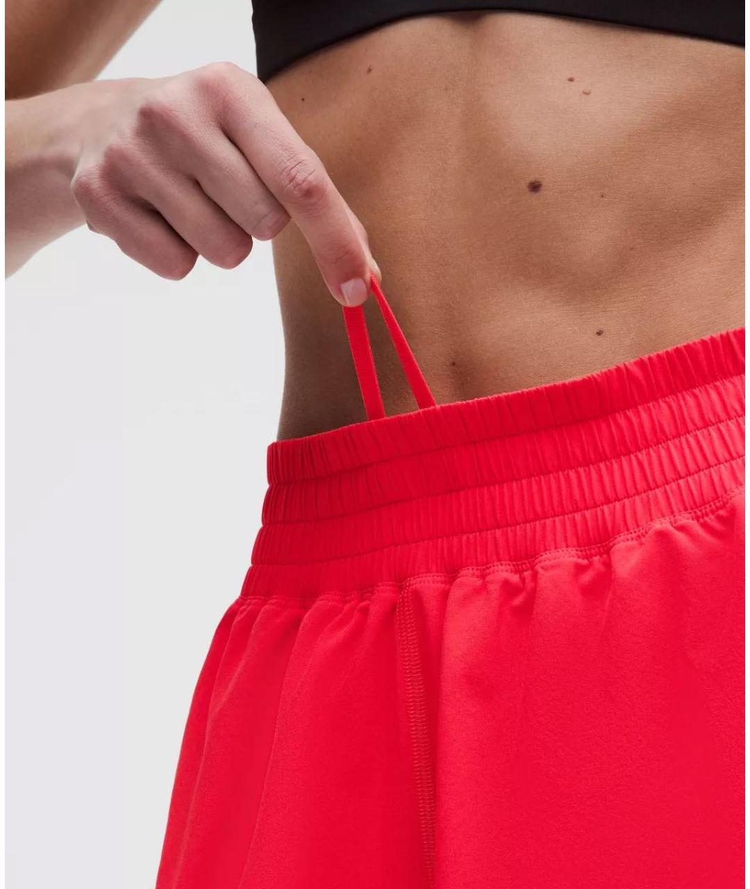 Lululemon Коралловые полиэстеровые спортивные брюки и шорты, фото 4