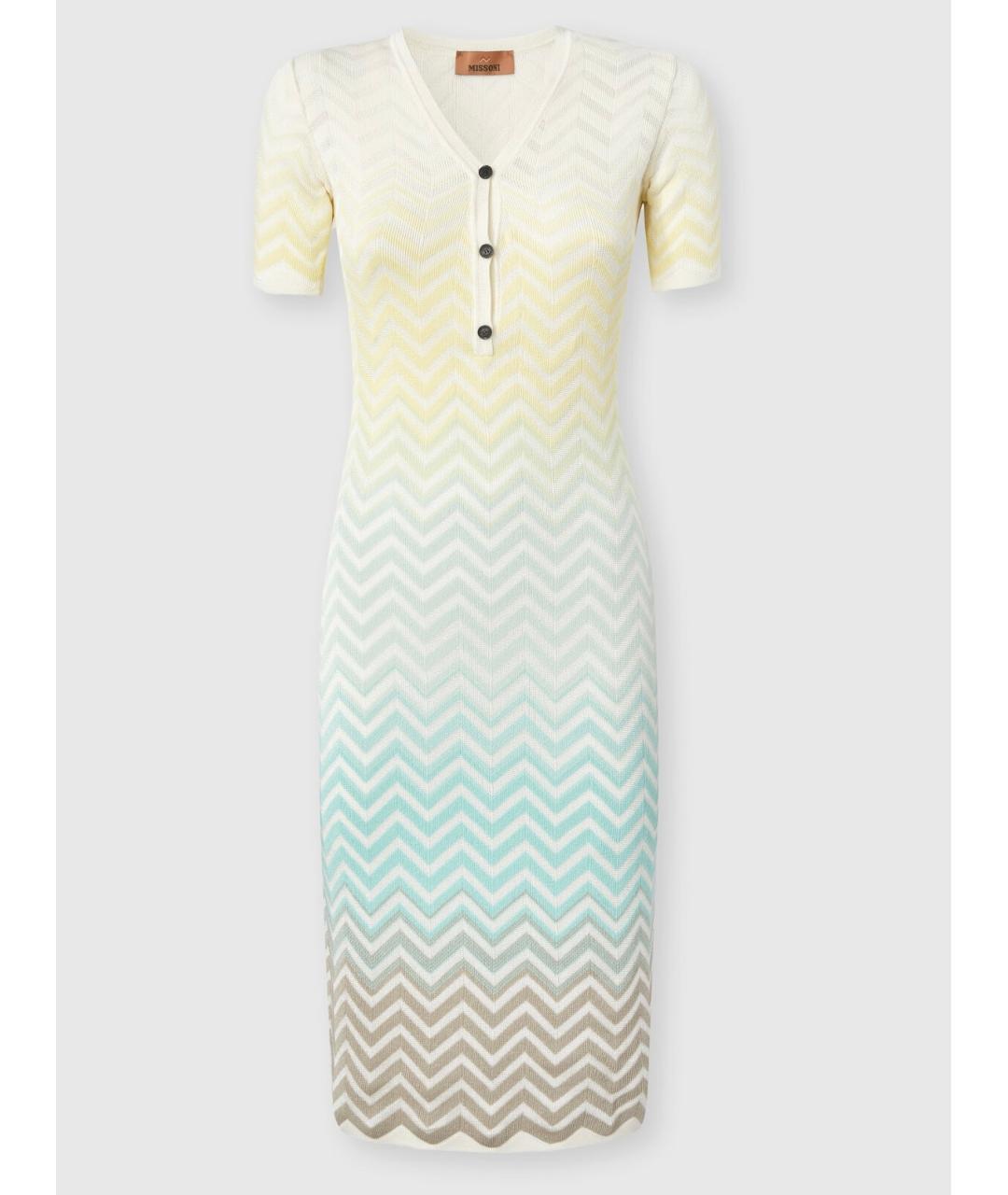 MISSONI Мульти хлопковое коктейльное платье, фото 4