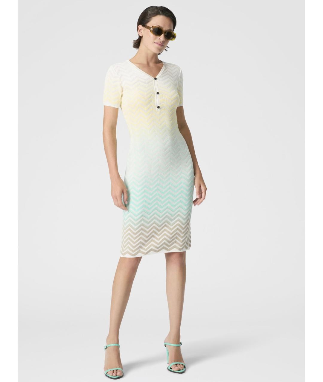 MISSONI Мульти хлопковое коктейльное платье, фото 2