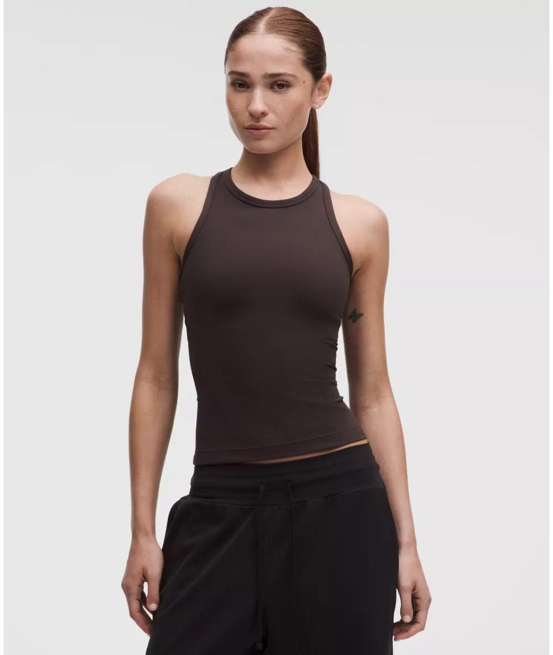 Lululemon Коричневая нейлоновая майка, фото 6