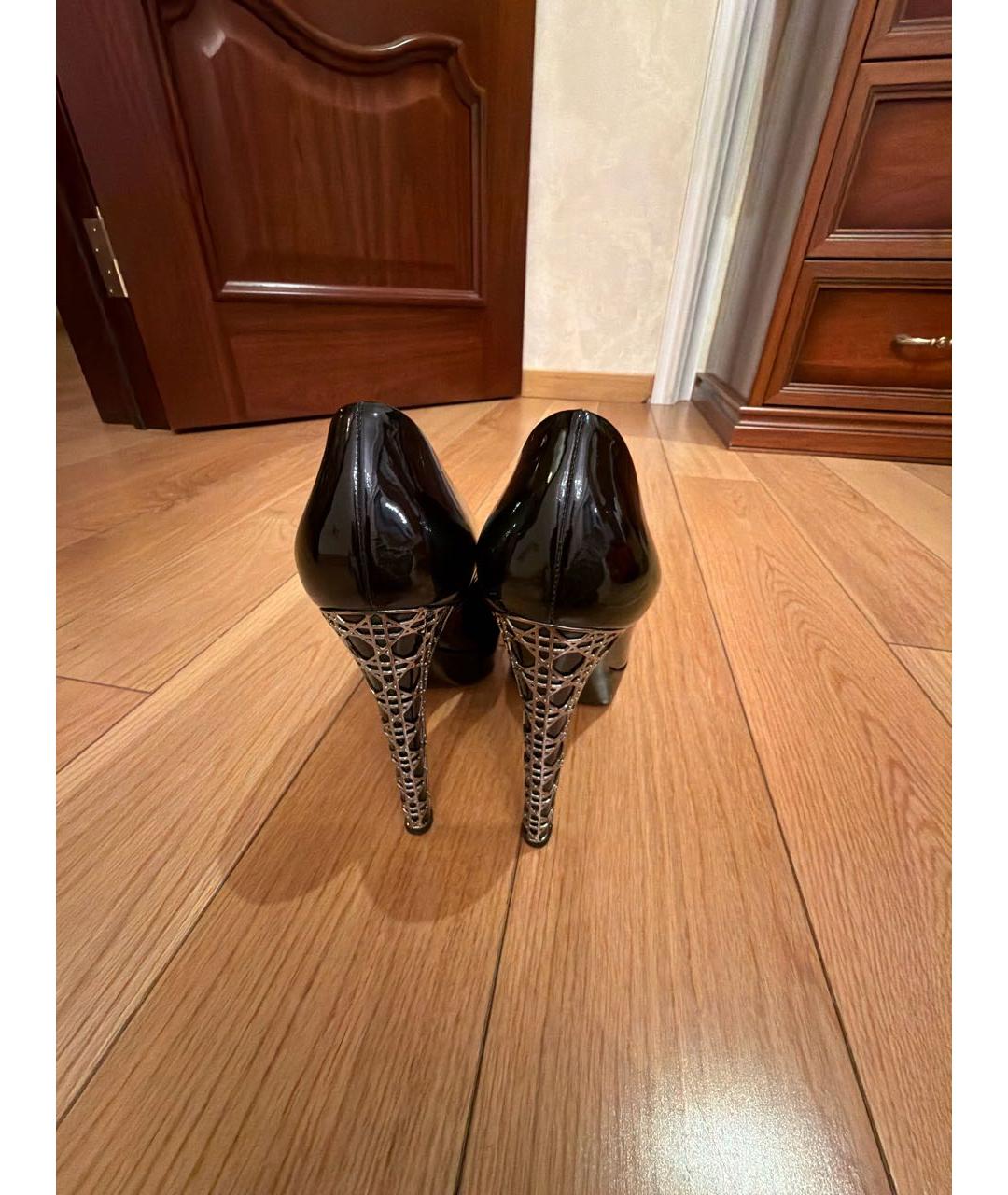 CHRISTIAN DIOR Черные туфли из лакированной кожи, фото 4