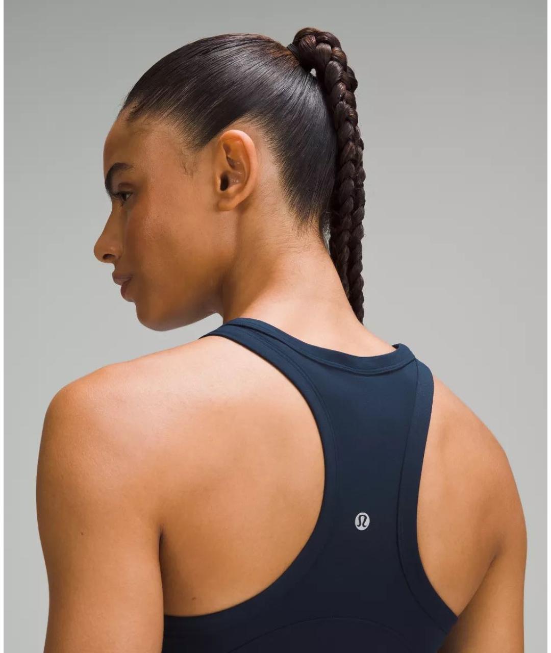 Lululemon Темно-синяя нейлоновая майка, фото 5