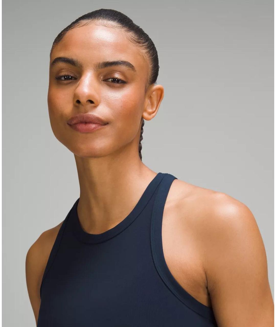 Lululemon Темно-синяя нейлоновая майка, фото 4