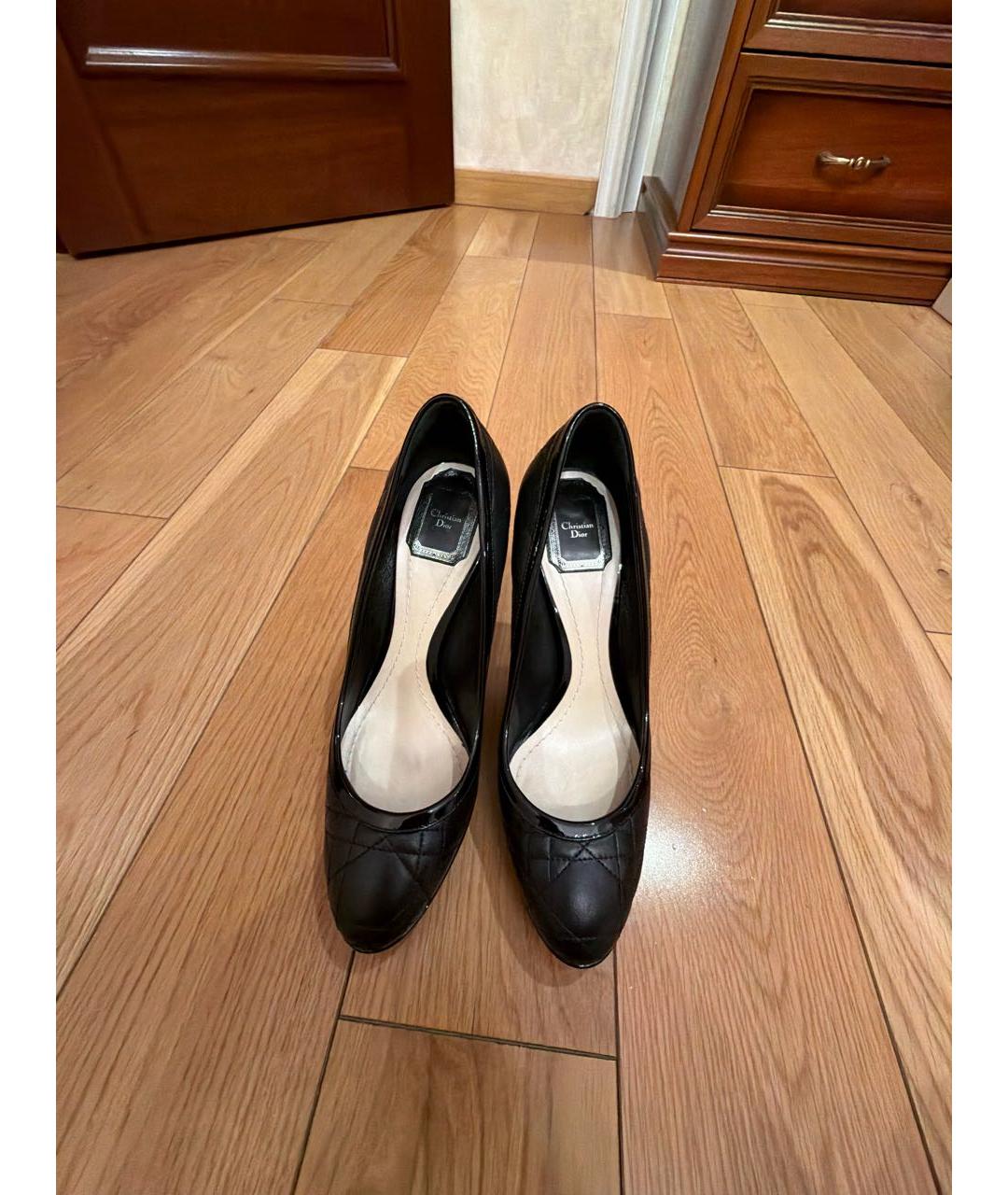 CHRISTIAN DIOR Черные кожаные туфли, фото 2