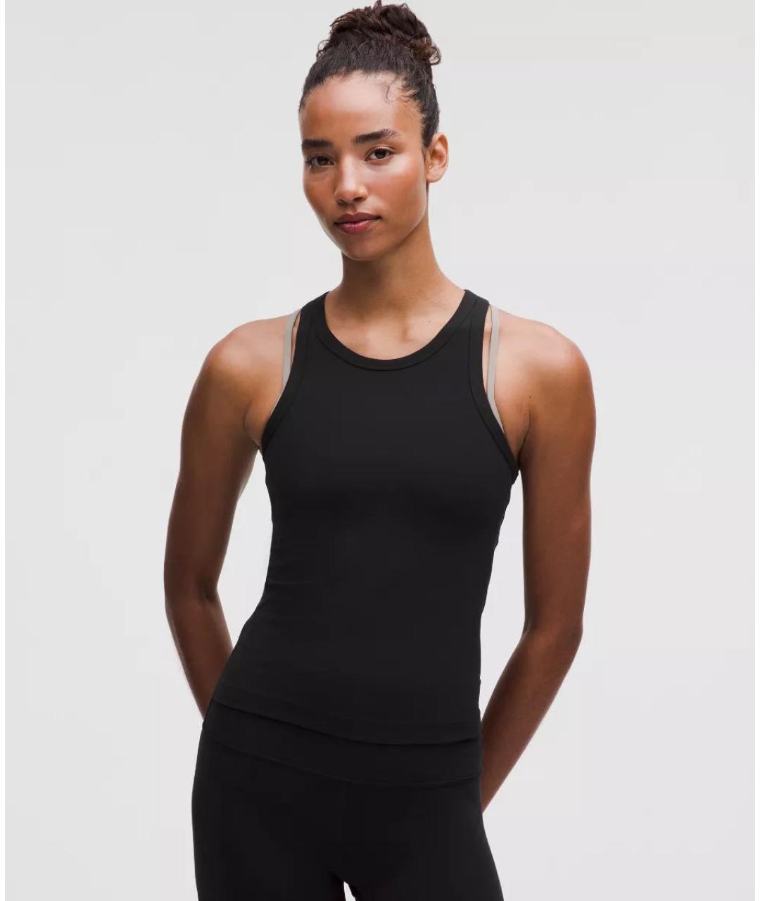 Lululemon Черная нейлоновая майка, фото 6