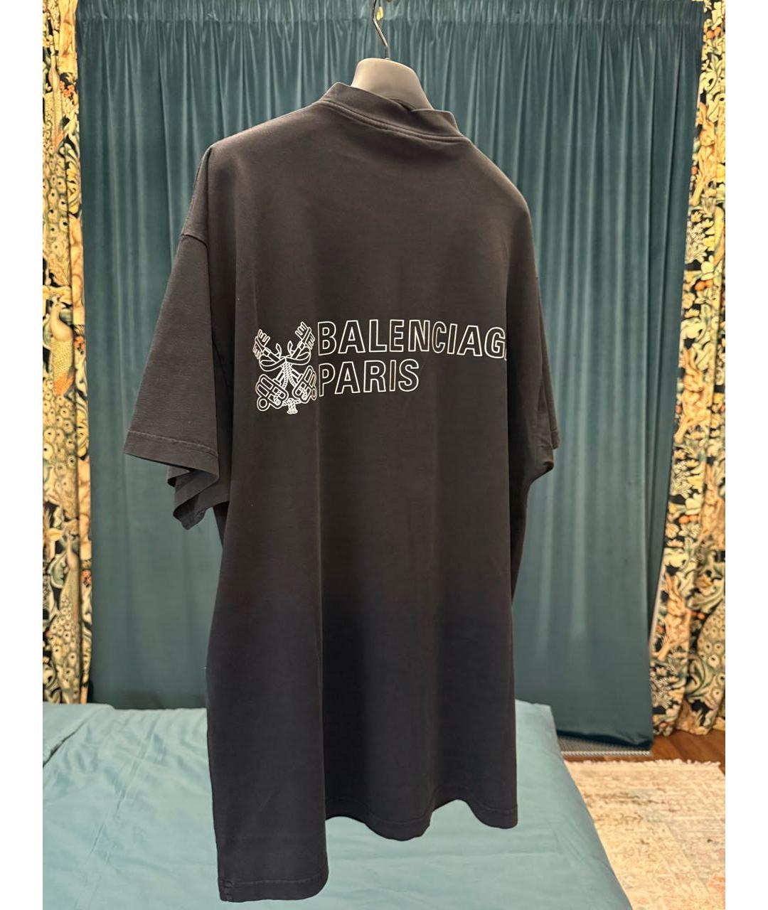 BALENCIAGA Серая хлопковая футболка, фото 7