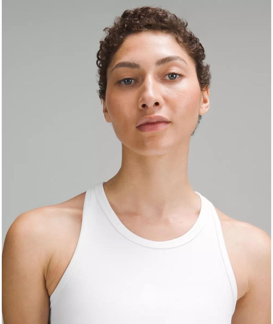 Lululemon Белая нейлоновая майка, фото 4