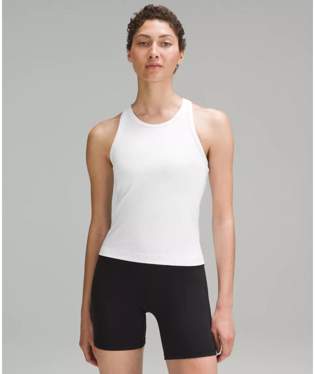 Lululemon Белая нейлоновая майка, фото 6
