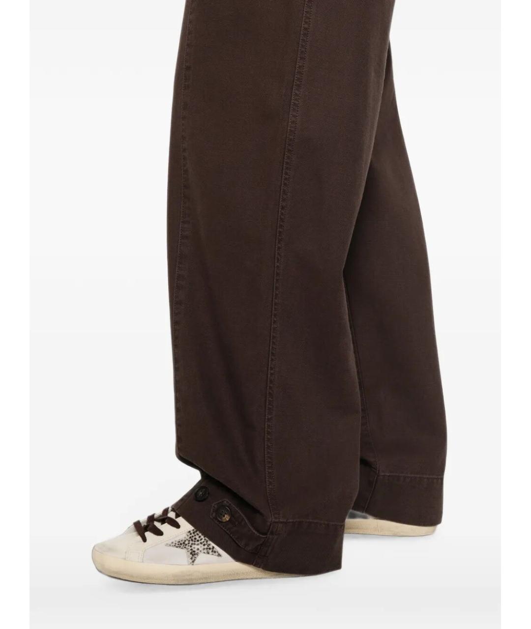 GOLDEN GOOSE Коричневые хлопковые прямые джинсы, фото 3