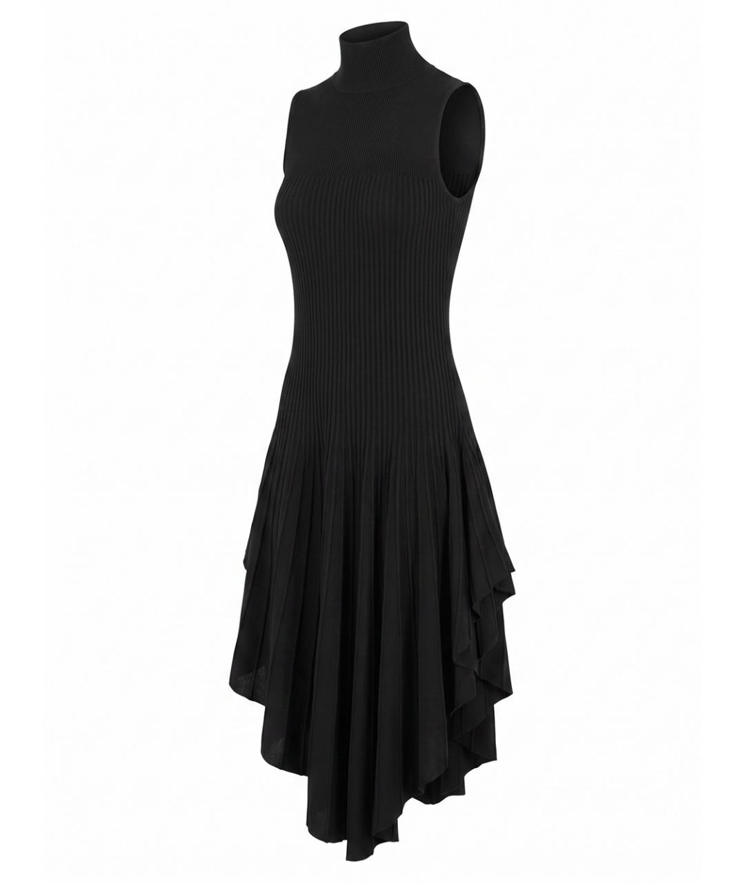 ALAIA Черное шерстяное повседневное платье, фото 3
