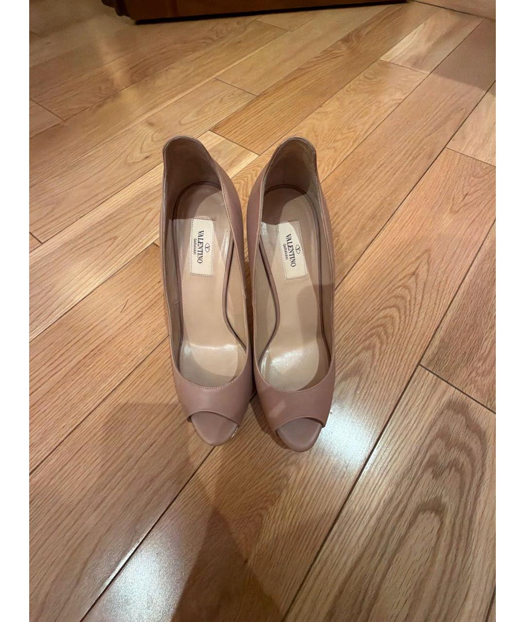 VALENTINO Розовые кожаные туфли, фото 2