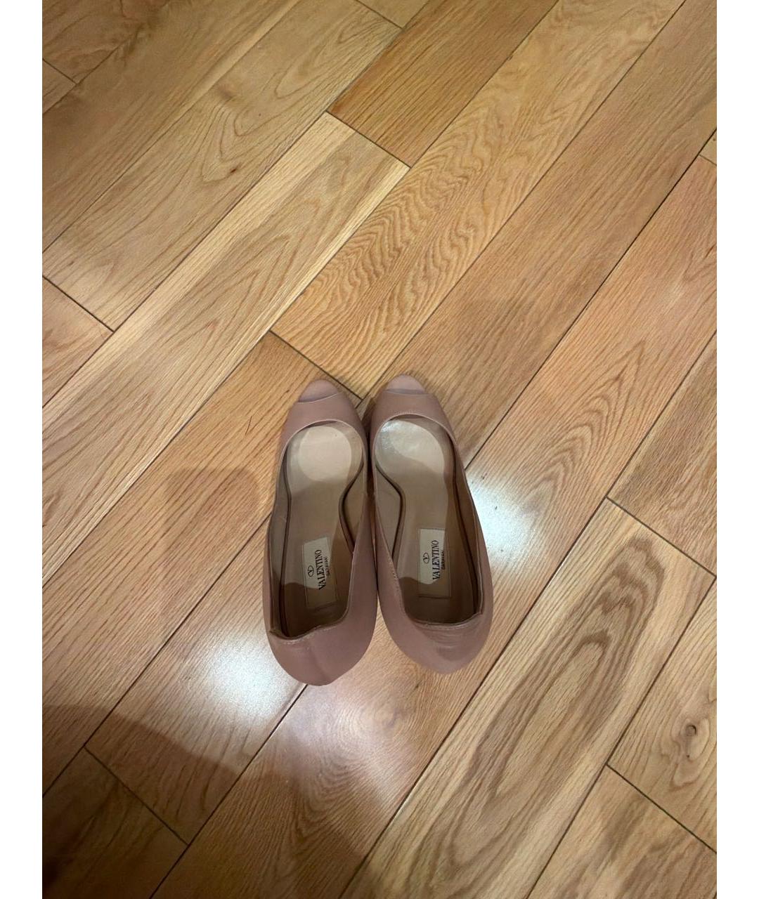 VALENTINO Розовые кожаные туфли, фото 3