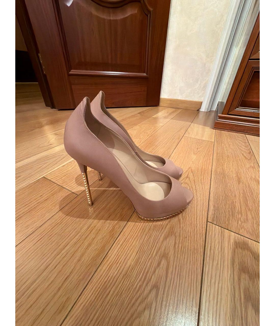 VALENTINO Розовые кожаные туфли, фото 6