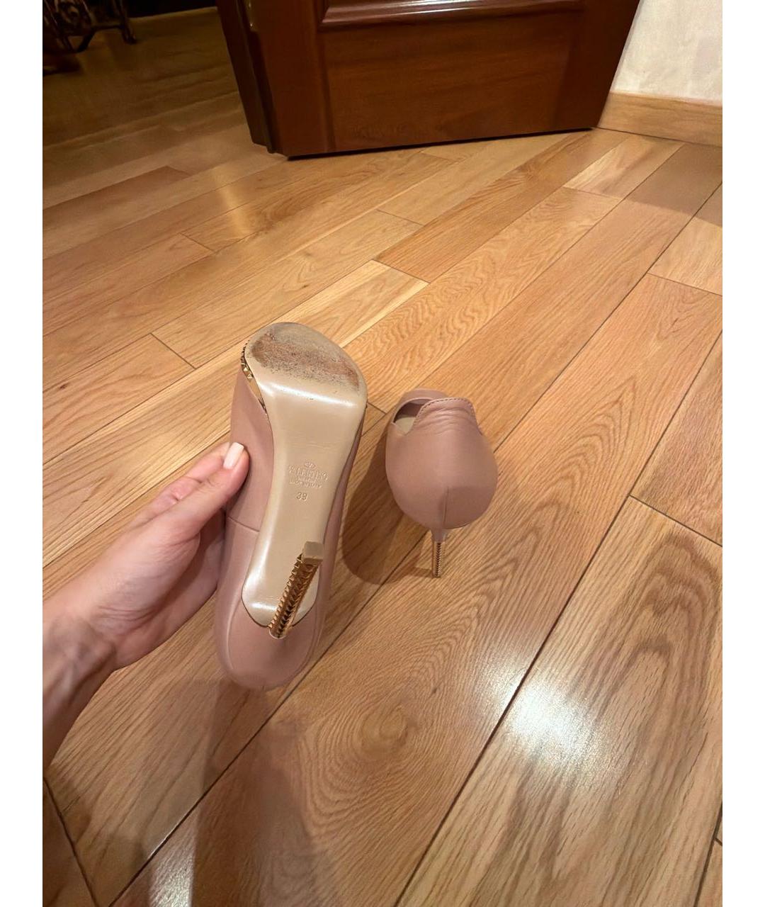 VALENTINO Розовые кожаные туфли, фото 5