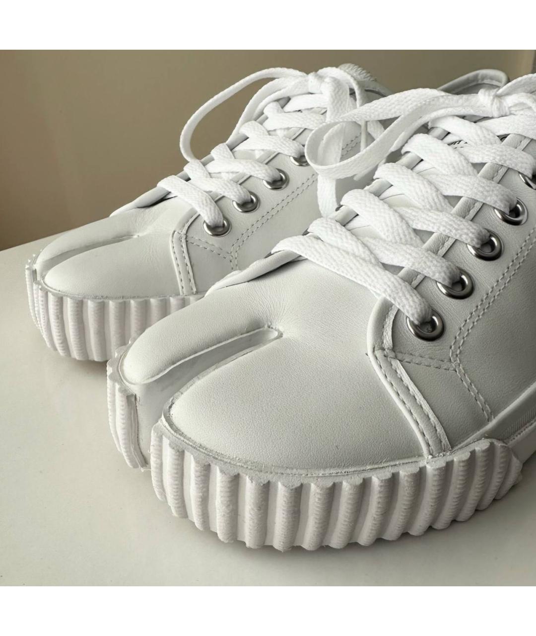 MAISON MARGIELA Белые кожаные кеды, фото 6