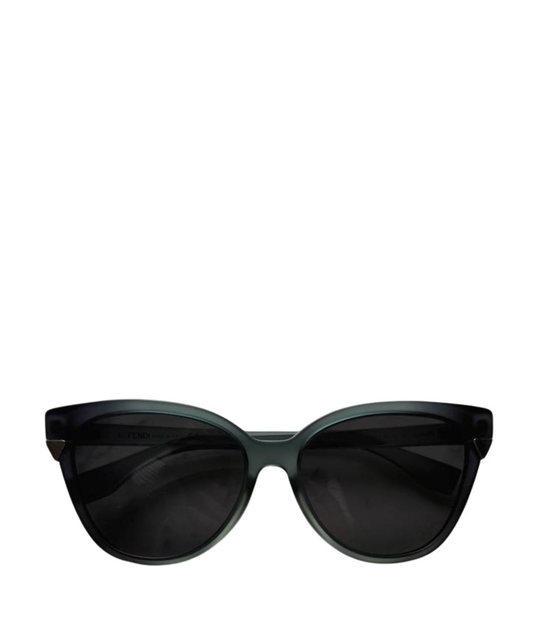 FENDI Синие пластиковые солнцезащитные очки, фото 1