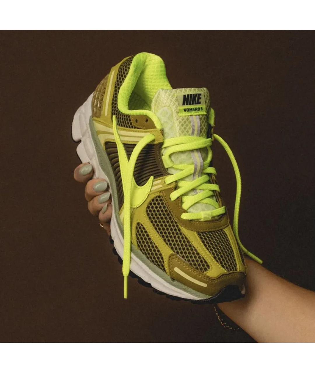 NIKE Горчичные кожаные кроссовки, фото 9