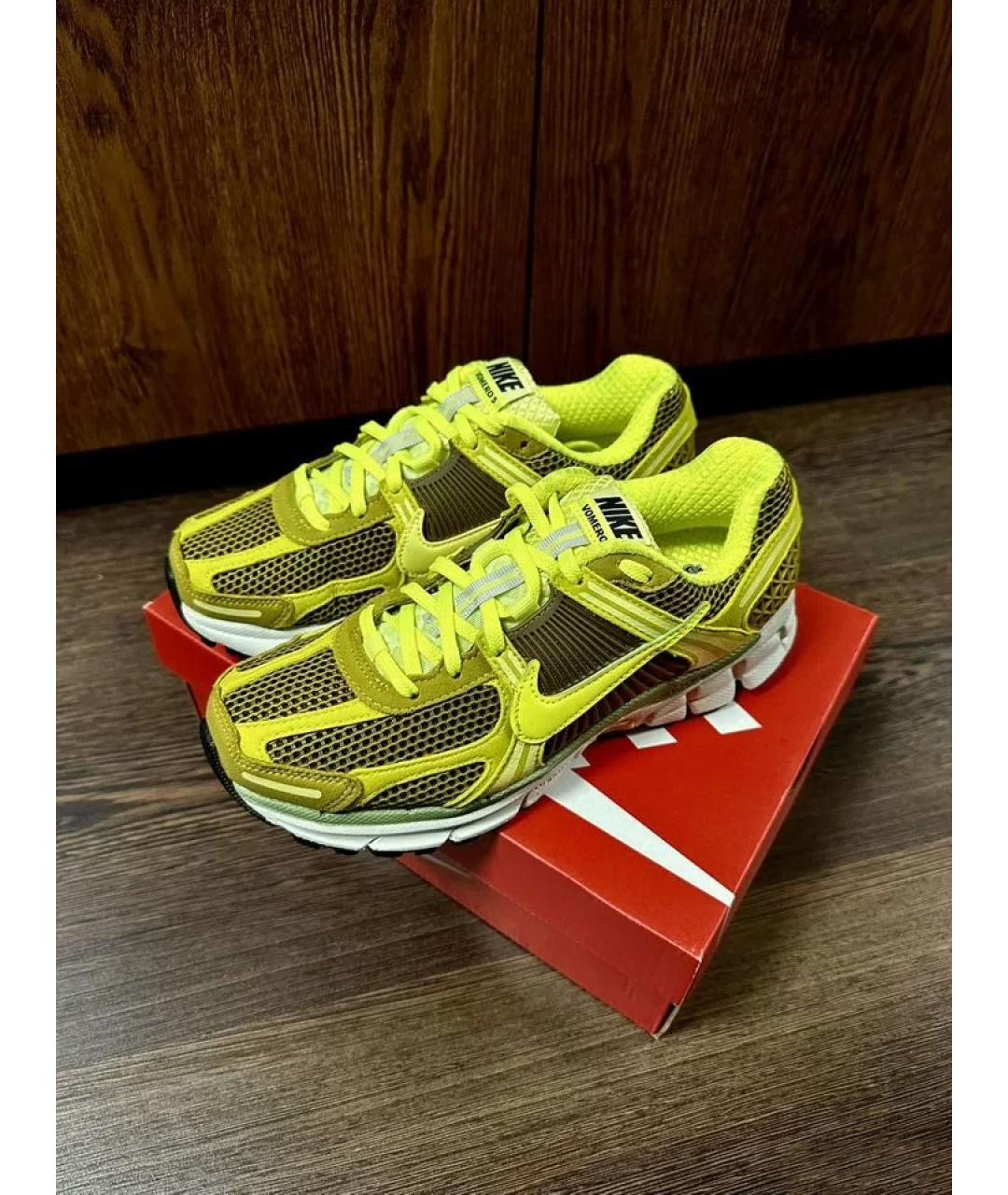 NIKE Горчичные кожаные кроссовки, фото 7