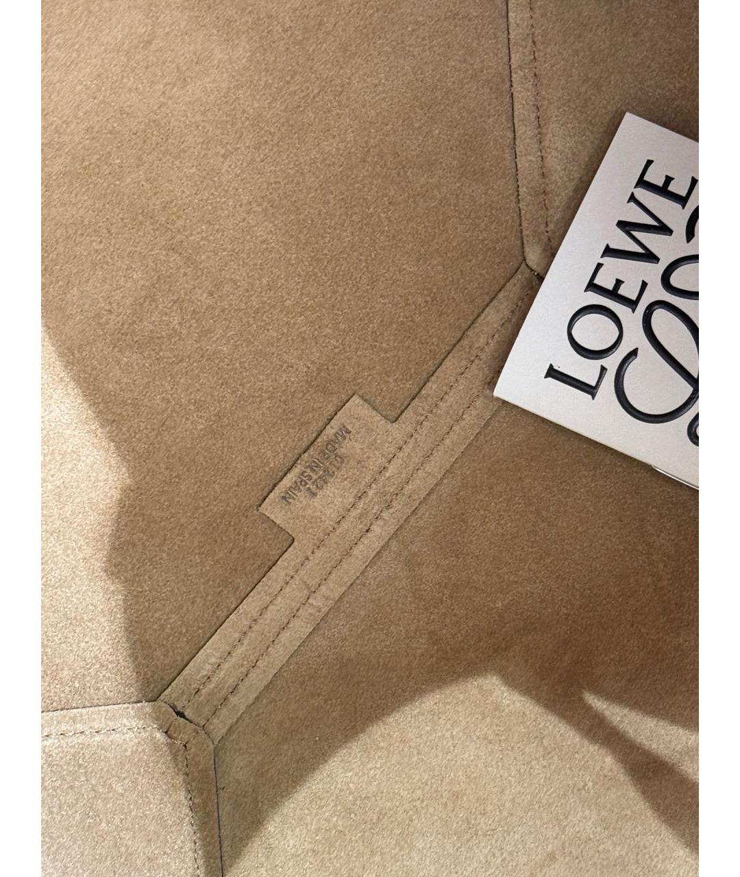 LOEWE Черная кожаная сумка тоут, фото 6