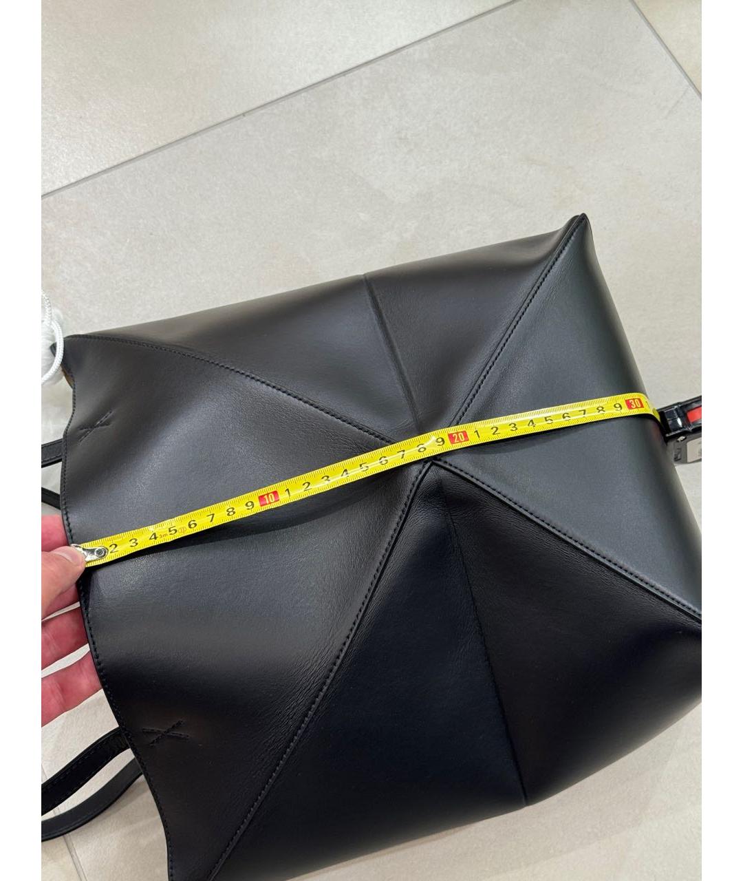 LOEWE Черная кожаная сумка тоут, фото 7