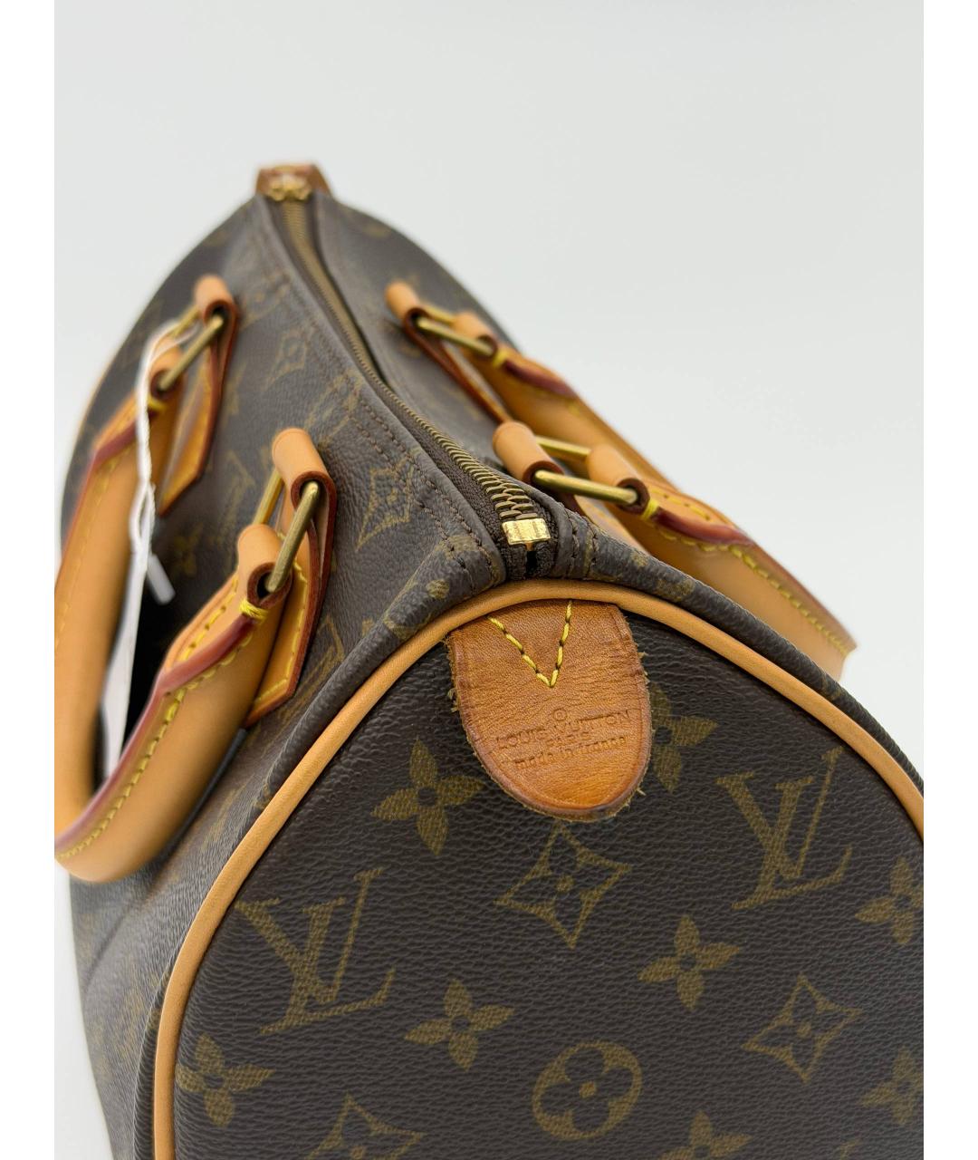LOUIS VUITTON Коричневая сумка с короткими ручками из канвы, фото 3