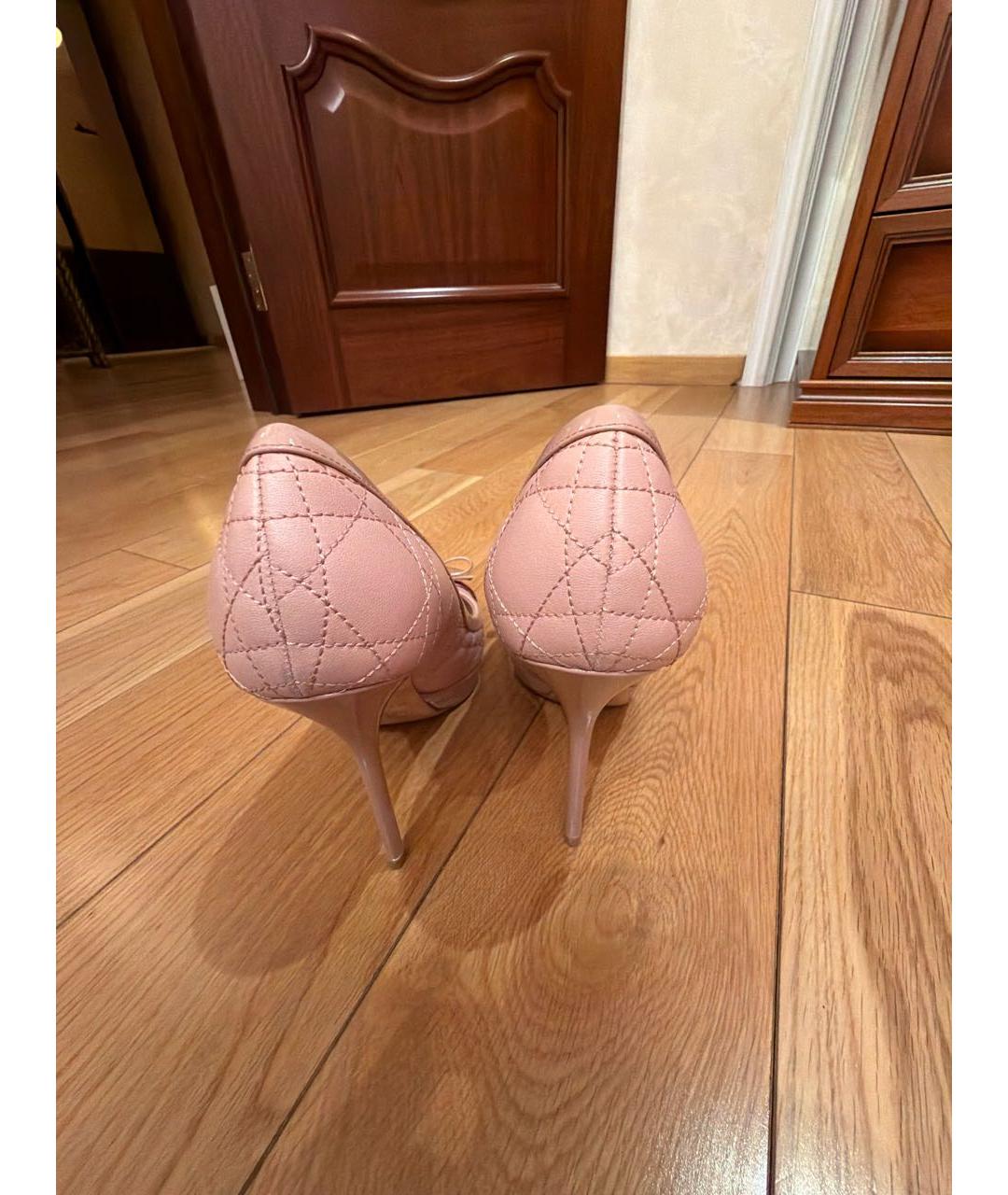 CHRISTIAN DIOR Розовые кожаные туфли, фото 4