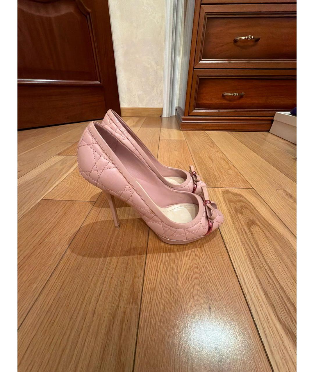 CHRISTIAN DIOR Розовые кожаные туфли, фото 5