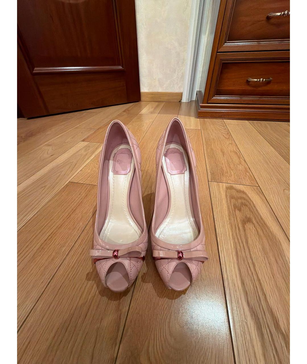 CHRISTIAN DIOR Розовые кожаные туфли, фото 2