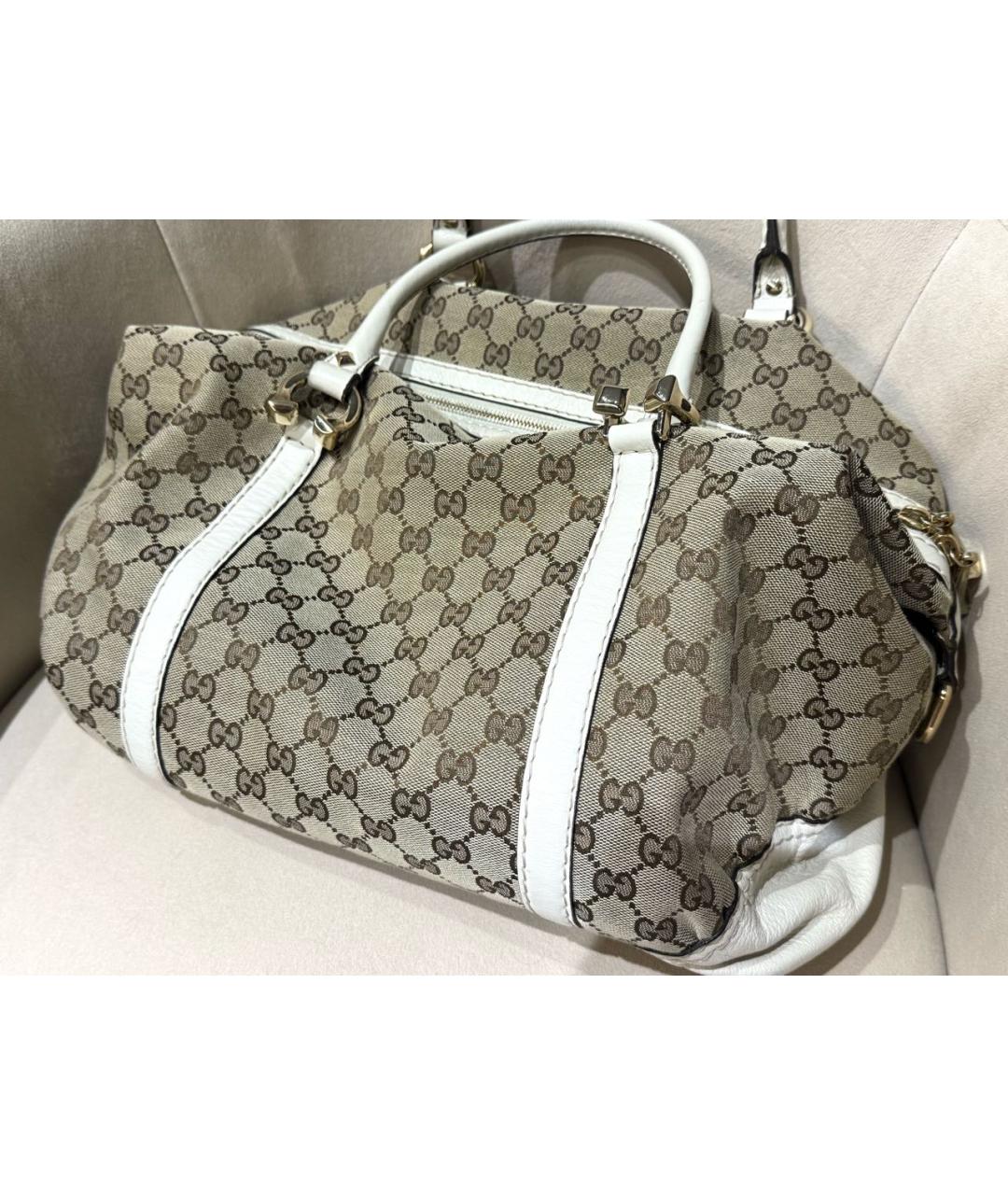 GUCCI Бежевая сумка с короткими ручками, фото 5
