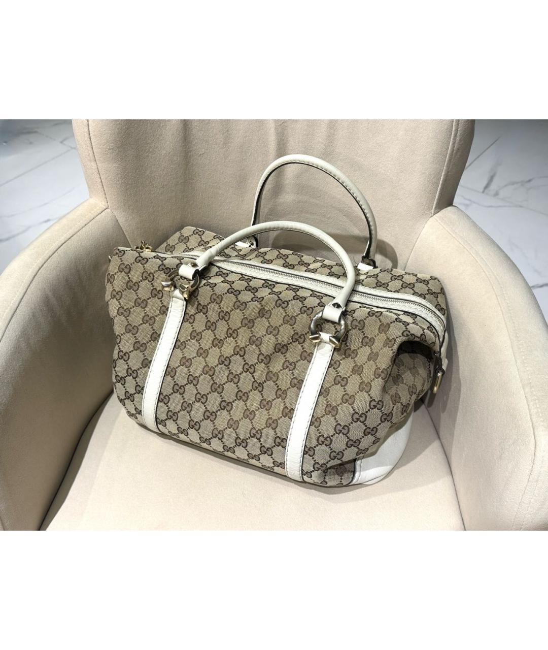 GUCCI Бежевая сумка с короткими ручками, фото 9
