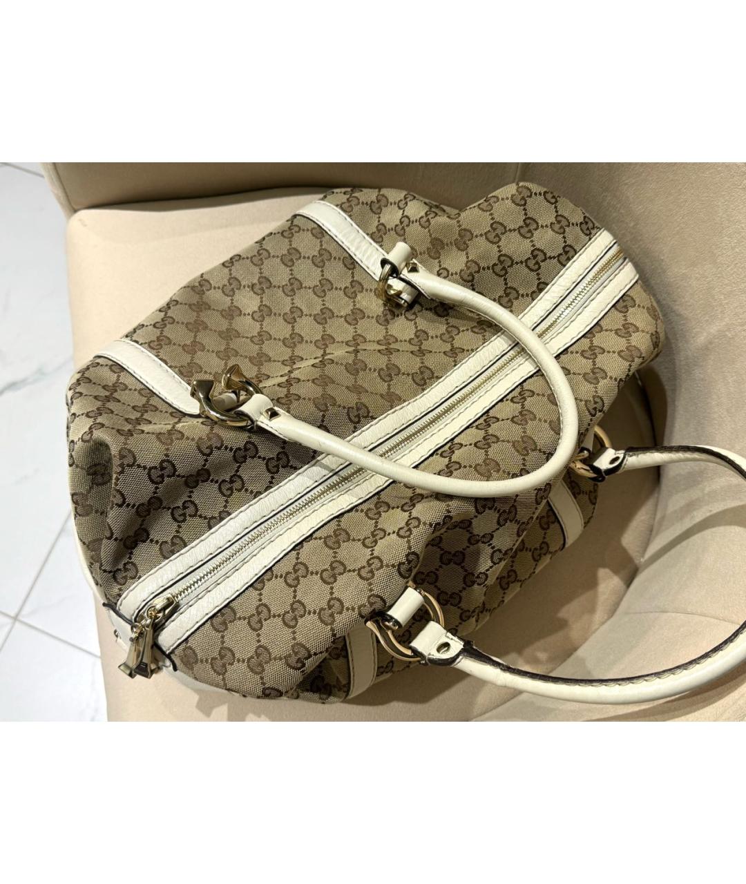 GUCCI Бежевая сумка с короткими ручками, фото 6