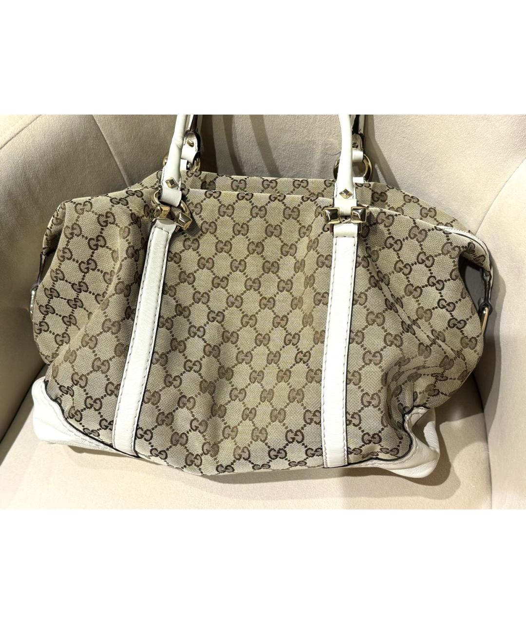 GUCCI Бежевая сумка с короткими ручками, фото 4