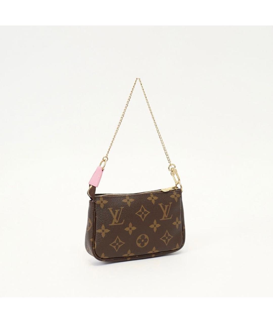 LOUIS VUITTON Коричневая кожаная сумка через плечо, фото 4