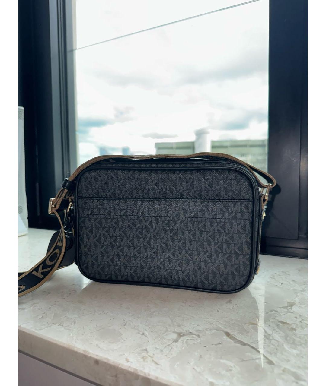 MICHAEL KORS Черная кожаная сумка через плечо, фото 3