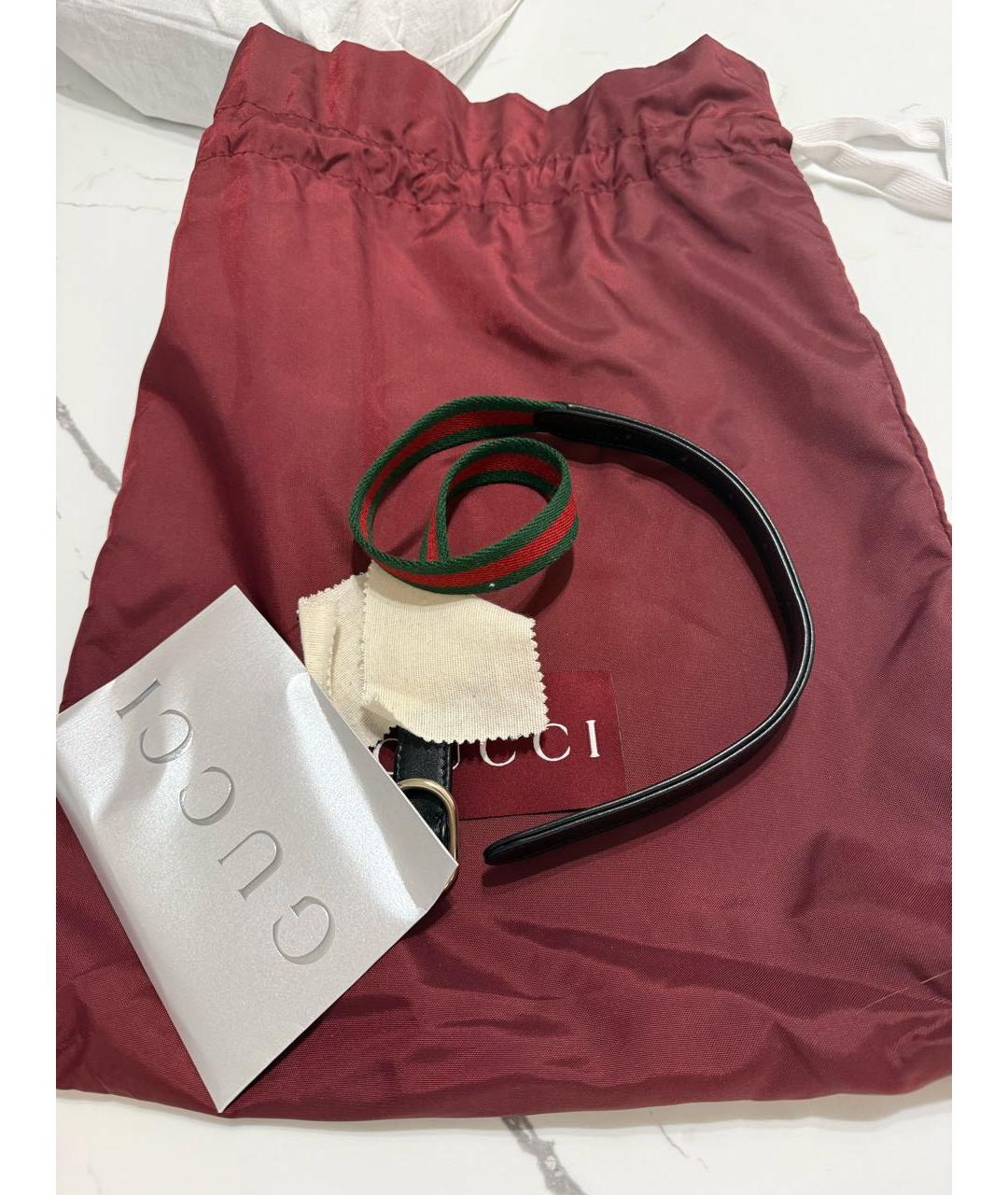 GUCCI Черная кожаная сумка с короткими ручками, фото 7