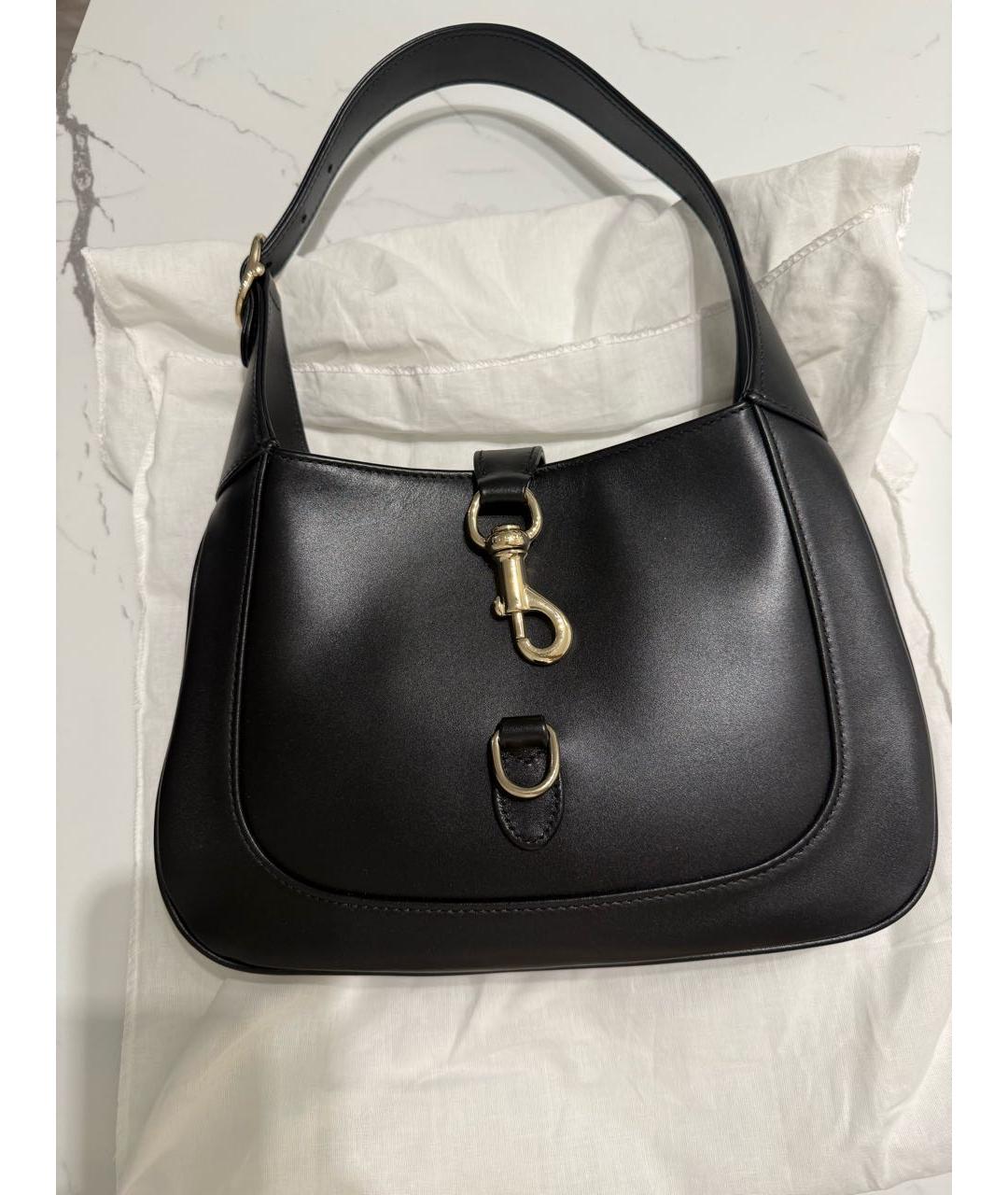GUCCI Черная кожаная сумка с короткими ручками, фото 2