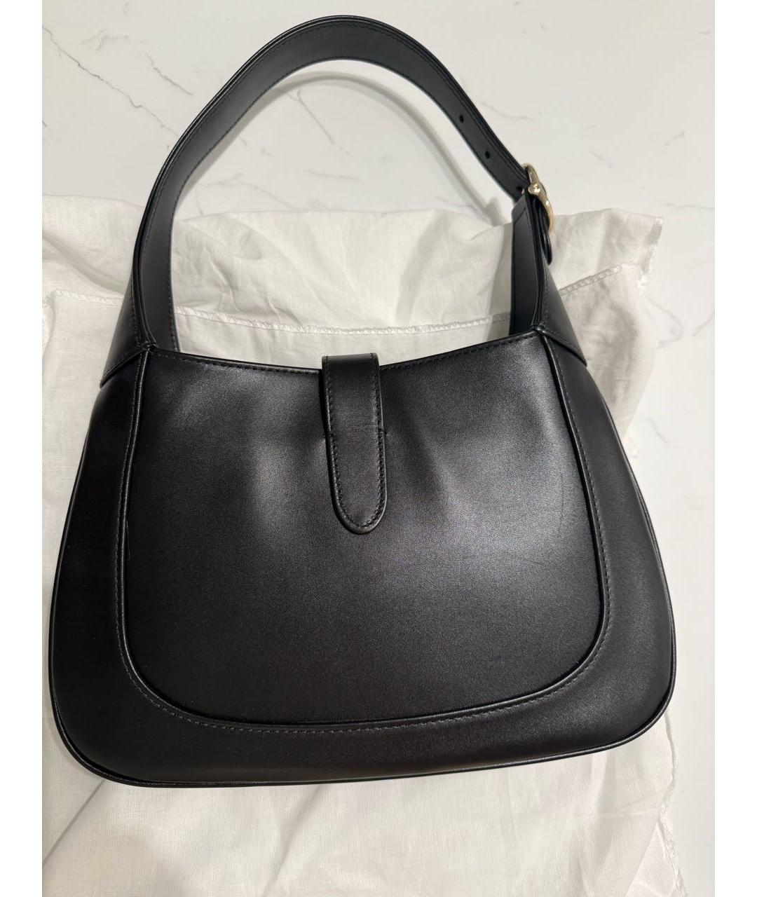 GUCCI Черная кожаная сумка с короткими ручками, фото 8