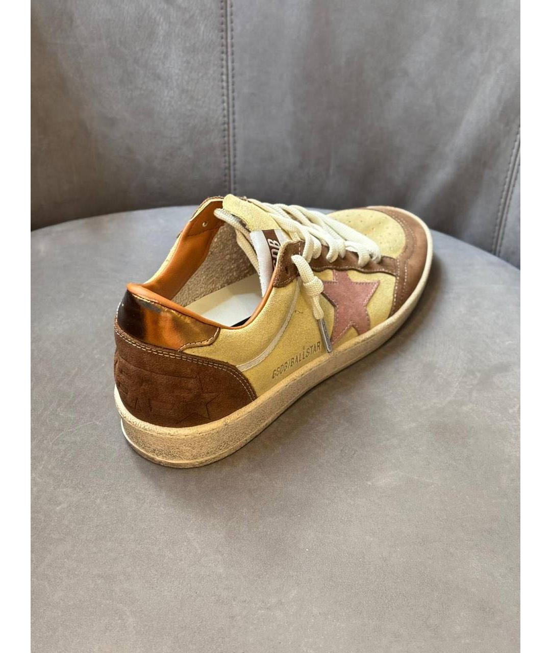 GOLDEN GOOSE Коричневые замшевые кеды, фото 4