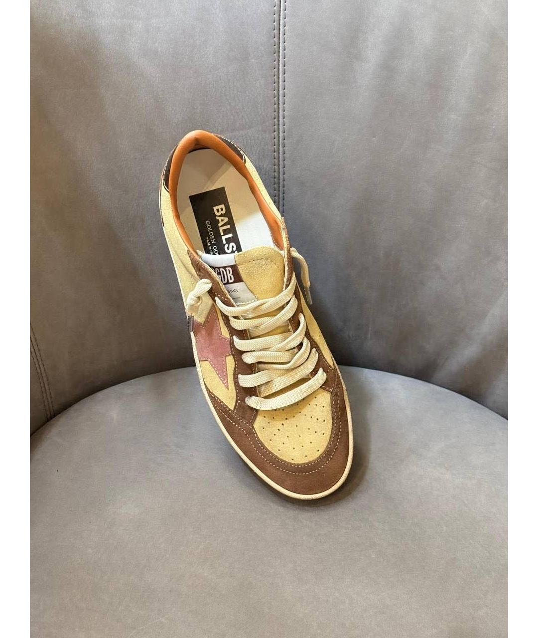 GOLDEN GOOSE Коричневые замшевые кеды, фото 3