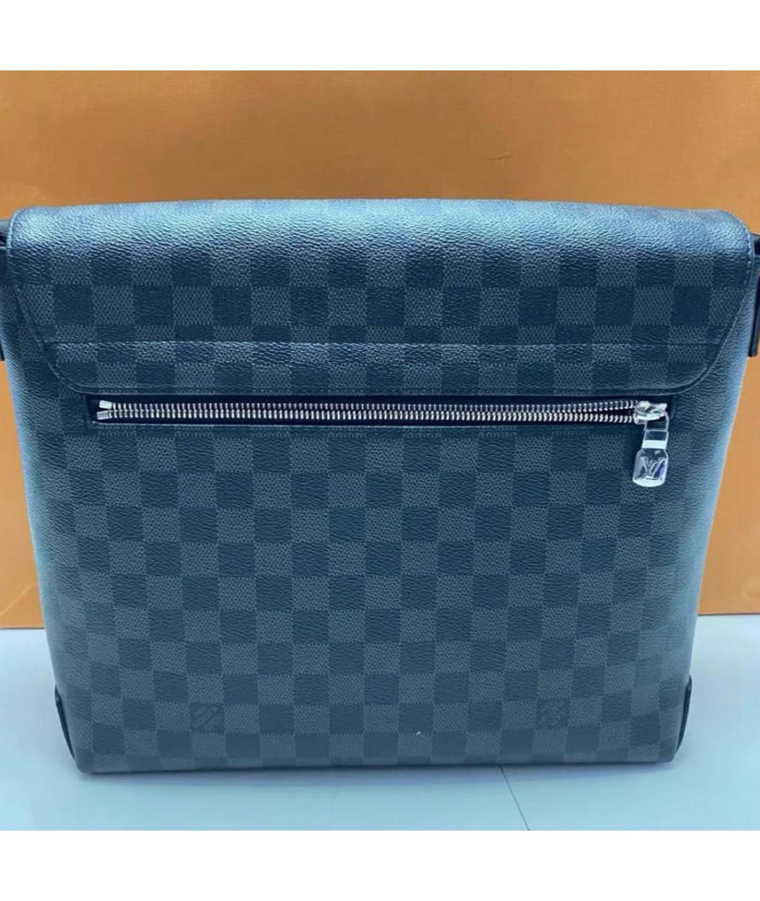 LOUIS VUITTON Коричневая кожаная сумка на плечо, фото 8