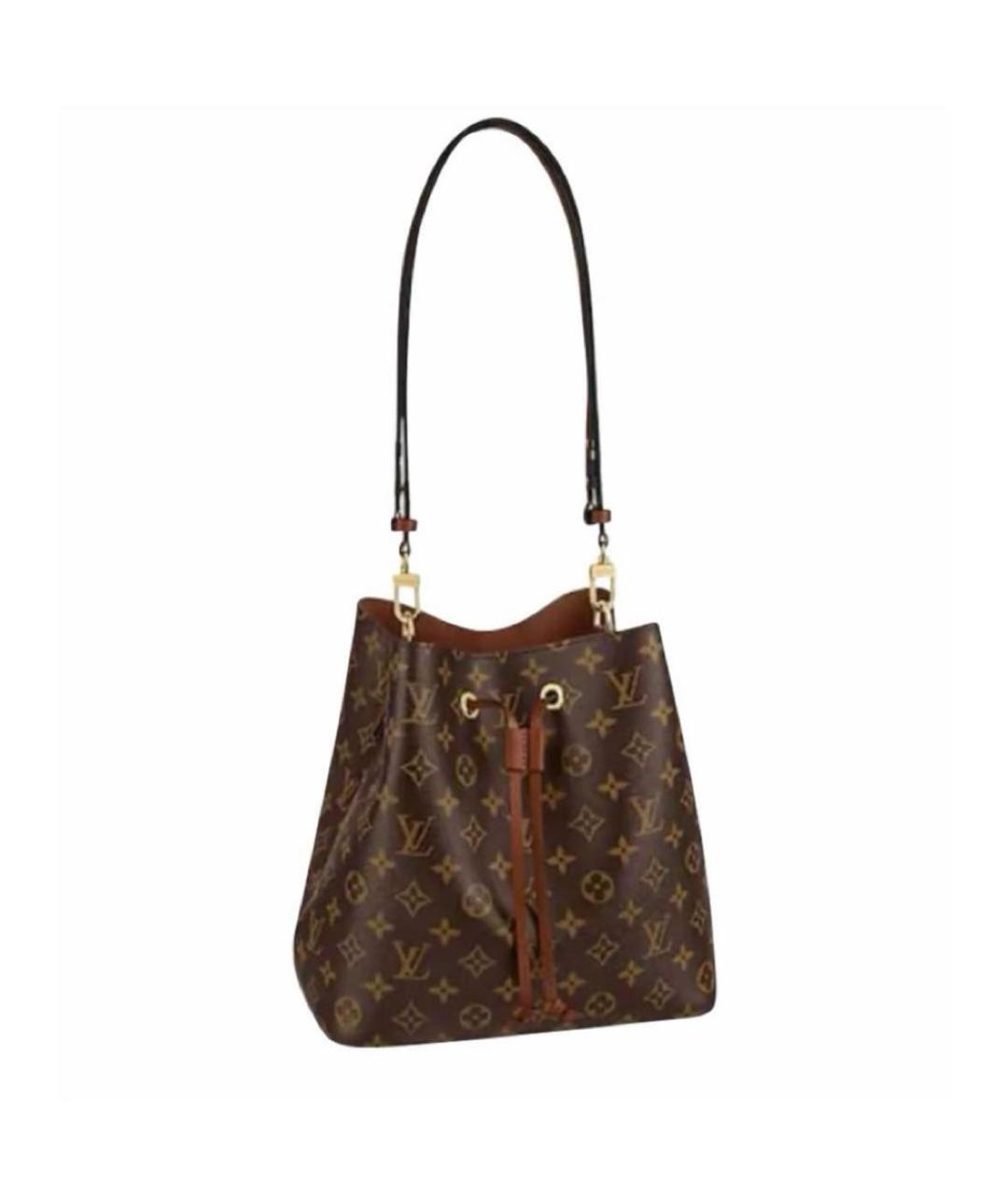 LOUIS VUITTON Коричневая кожаная сумка через плечо, фото 1