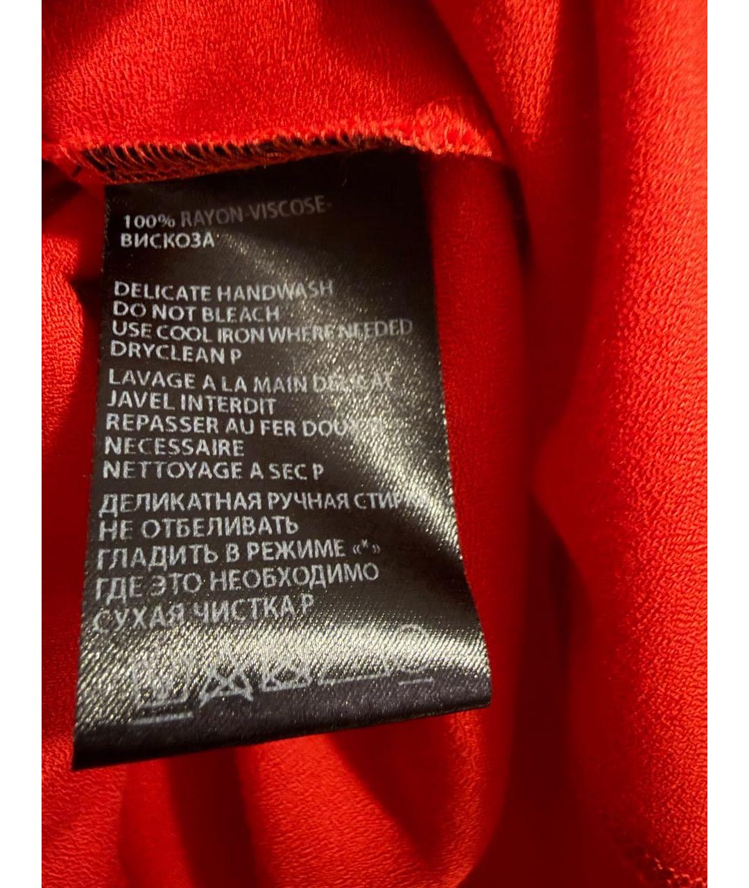 ANN DEMEULEMEESTER Красная вискозная блузы, фото 6