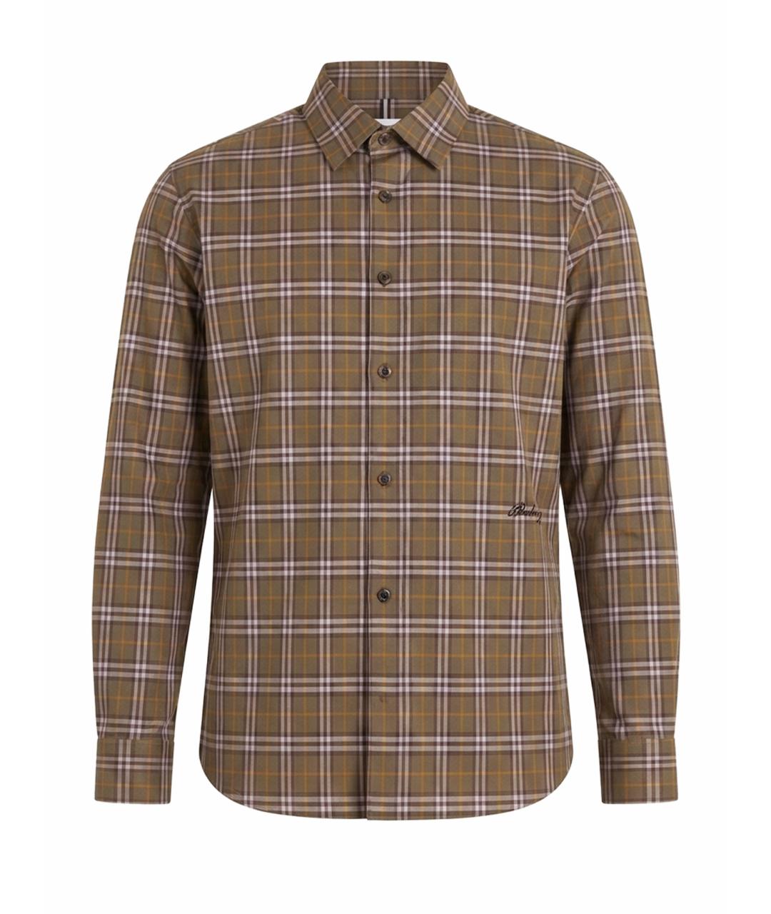 BURBERRY Зеленая хлопковая рубашка, фото 1