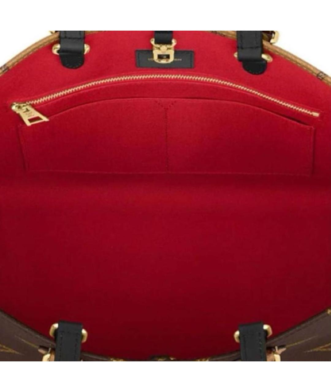 LOUIS VUITTON Коричневая кожаная сумка тоут, фото 7