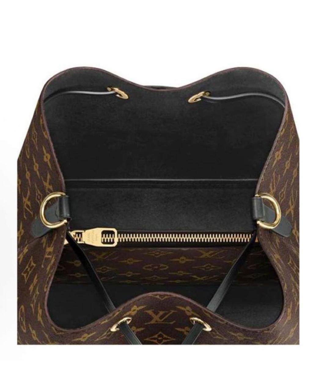 LOUIS VUITTON Коричневая кожаная сумка через плечо, фото 5