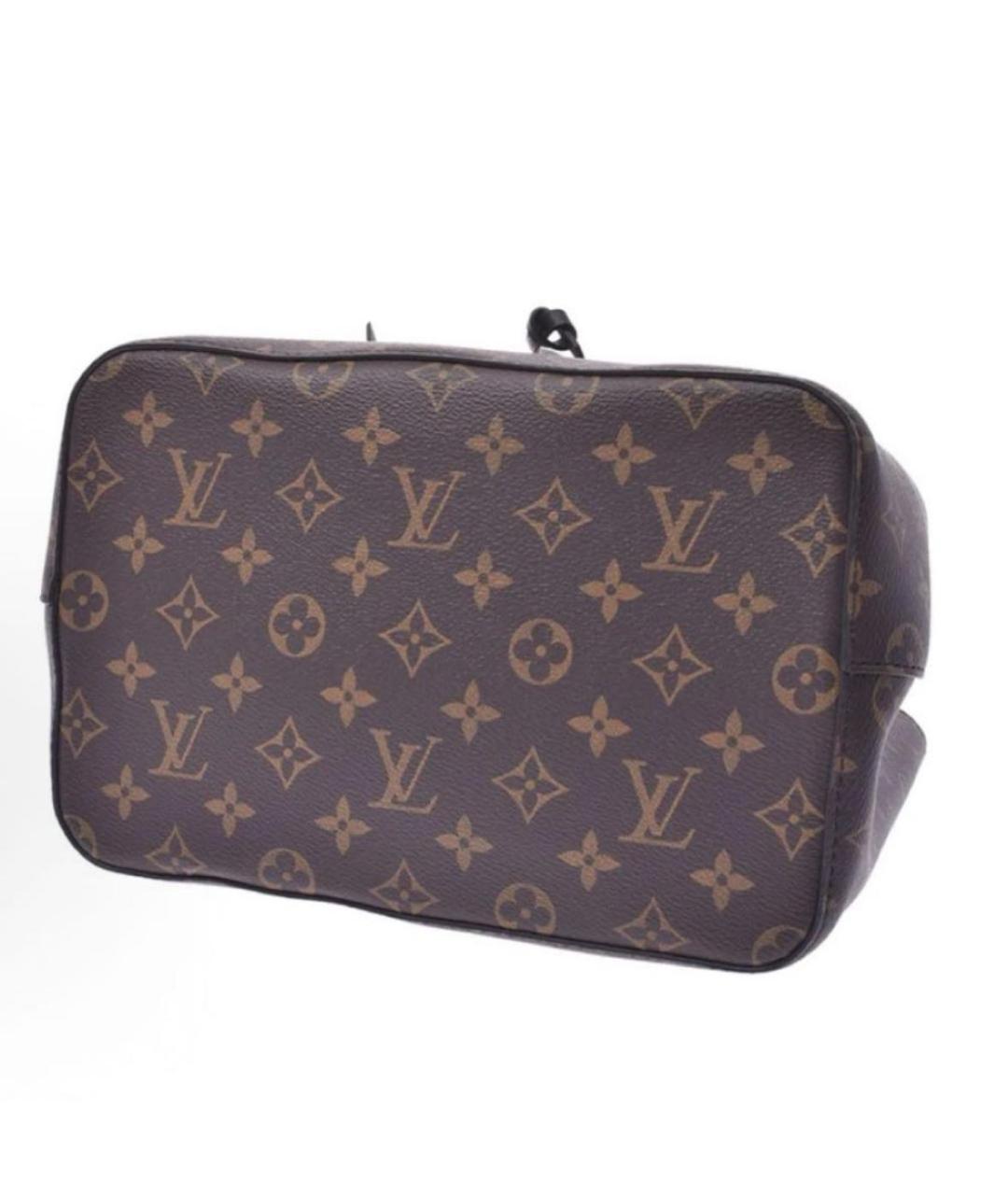 LOUIS VUITTON Коричневая кожаная сумка через плечо, фото 4