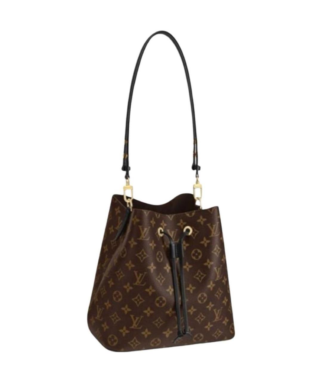LOUIS VUITTON Коричневая кожаная сумка через плечо, фото 1